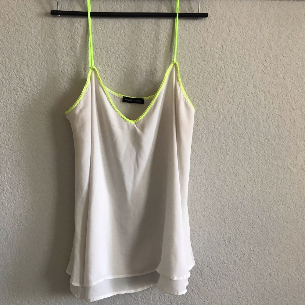White chiffon tank